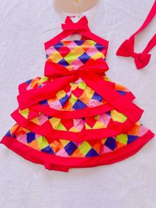 ชุดเซทลายตารางเด็กหญิง ชุดเจ้ยแหยมยโสธร ชุดรำวงย้อนยุคเด็กหญิง