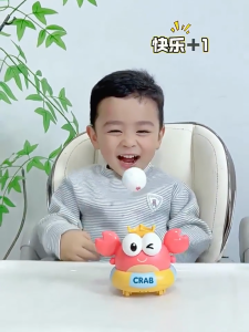 Bola Terapung Ketam Crab Floating Ball Blowing Toy Fun Educational Hand-Eye Coordination Activity