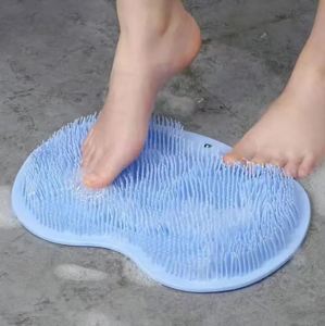แผ่นกันลื่น1ชิ้นแผ่นนวดเท้าในห้องน้ำแปรงนวดหลังดูดห้องน้ำนวดเท้าเพื่อขัดผิว