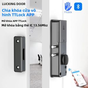 TTLOCK Khóa Động Cơ Điện Thông Minh Điều Khiển Ứng Dụng Không Cần Chìa Khóa Khóa Thẻ IC Cho Cửa Gỗ Lắp Đặt Vô Hình Giấu Kín