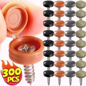 Dizoey 300Pcs Plastic Screw Cap Protective Nails Screw Covers Phillips Screws Decorative Cover for Car Nuts Caps Bolt Folding Buckle