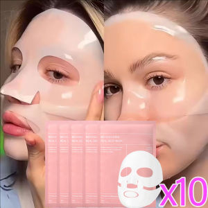 10Pcs Collagen Sleeping Mask Hydrating Moisturizing Whitening Translucent Hydrogel Face Mask Smooth and Tender Skin