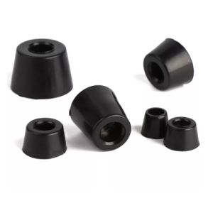 【Fast delivery】4 pcs rubber foot mat Furniture Slip Feet Black Speaker Bed Table Box Tapered Rubber Shock Protection Floor Protective Pad Furniture Parts
