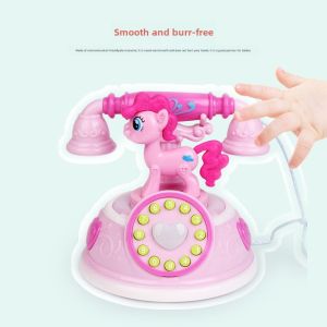 เครื่องโทรศัพท์เลียนแบบเด็ก เครื่องดนตรีสำหรับเด็ก โทรศัพท์สำหรับเล่นบทบาท โทรศัพท์แบบเดี่ยวสำหรับเด็กวัย 1-3 ปี