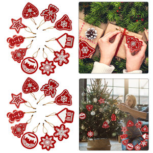 10/20Pcs Christmas Decor Diamond Painting Pendant Special-shaped Drill 5D DIY Hanging Ornament Spot Drill Cartoon Single Side