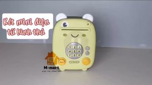 két mini điện tử thông minh có nhạc vui nhộn cho bé nhỏmở khóa bằng vân tay hoặc mật khẩukét hình thú đa dạng màu sắc