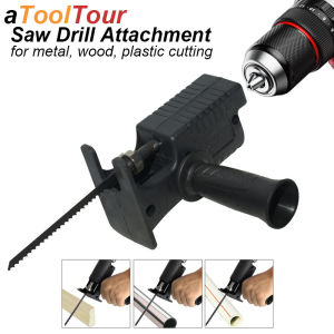 Reciprocate Saw Adapter Electric Power Drill Attachment Portable Conversion Converter Jig Cut for Metal Plastic Wood DIY PVC