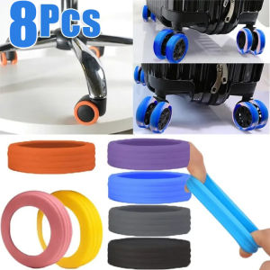4/8 chiếc vali Vali du lịch Giày Bánh Xe Bảo vệ Silicone bánh xe chống mòn hành lý phụ kiện bảo vệ bánh xe giảm tiếng ồn