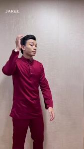 [2026] New JAKEL Baju Melayu Lanang SLIM FIT Cekak Musang Percuma Sampin dan Butang Baju Melayu Lanang by Jakel