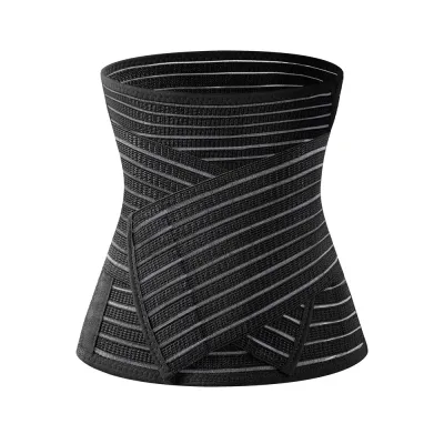 Buzesty Postpartum Belly Wrap Postpartum Belly Band Abdominal Binder Abdomen Her-nia Support Belt Waist/Pelvis Belt (Polyester Bamboo Charcoal Fiber)