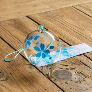 Bedroom Hanging Decorative Wind Chimes Outdoor Garden Courtyard Transparent Glass Bamboo Wood Tag Bookmarks Chinese Style Home Decor