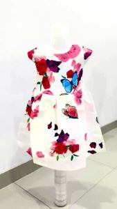 BEST BABY - Dress anak perempuan free belt motif bunga dan kupu-kupu / Baju Dress Anak Perempuan elegan / Dress Pesta Anak / Dress mekar anak baby girl