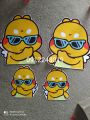 Tem qoobee đeo kính cool ngầu decal dán trang trí xe tải, xe ô tô. 
