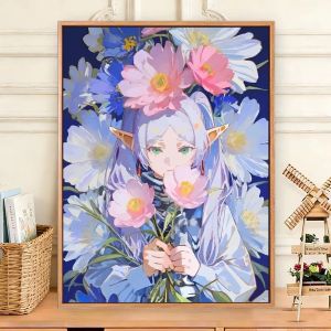 Kayou | Oil Painting By Number Kit Frieren At The Funeral Anime Art Canvas Wall Art for Adults DIY Home Decor Gift Frameless