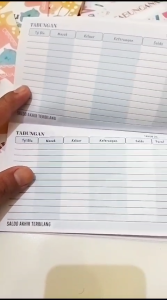 Artomaringi Buku Tabungan anak lucu custom nama kode TB06A-TB06D