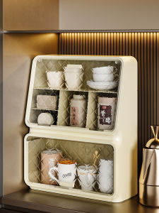 Desktop Tea Bag Storage Box Capsule Coffee Tea Storage Rack Tea Room Bar Transparent Three Meals and a Half Display Shelf