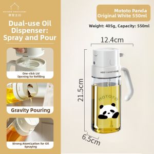 MODERN SWEETHOME | Dual-Function Spray and Pour Kitchen Glass Oil Bottle