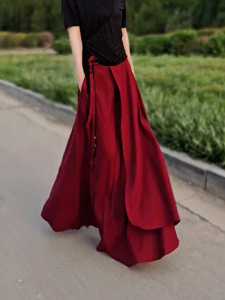 MANMI | Chân Váy Cao Waist Mid-Skirt Thời Trang Elegance