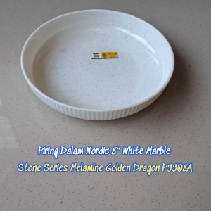 Piring Dalam Nordic 8" Stone Series Melamine - Golden Dragon P9908A