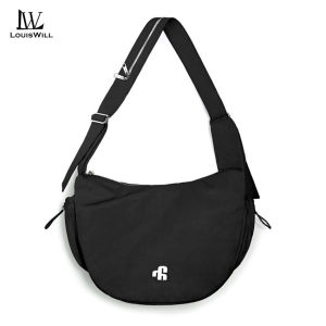LouisWill Mens Shoulder Bag Thick Canvas Bag Waterproof Messenger Bag Commuter Bag Retro Lightweight Casual Bag Fashion Leisure Sport Street Bag for College Student
