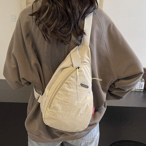 Simple Fashion Brand Large Capacity Chest Bag Womens Japanese Leisure Messenger Bag Mens and Womens Korean New Style Sports Small Bag Popular