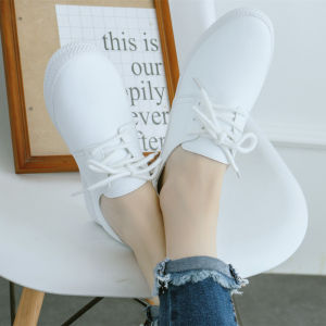 Autumn New Style Versatile Ladies Soft Bottom White Sneakers Breathable Womens Shoes Casual Low Top Cross Laced Canvas Shoes