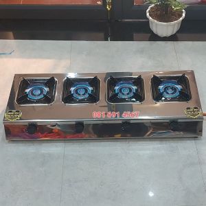Bếp mỳ cay bếp bánh xèo bếp 4 lò gas dài