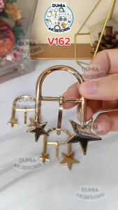 Accesories Tas Variasi V162 Plat Tancap Gesper Star Variasi- Aksesoris Tas (IMPORT)