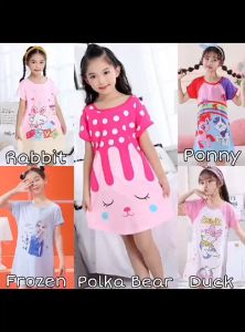 DASTER IMPORT MURAH BAJU TIDUR ANAK LENGAN PENDEK PRINTING KARAKTER