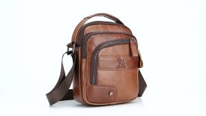 Tas Selempang Pria Terbaru Bahan KULIT SAPI Tas Kantor Kulit Kekinian Slingbag Casual Tas Cowok Baru