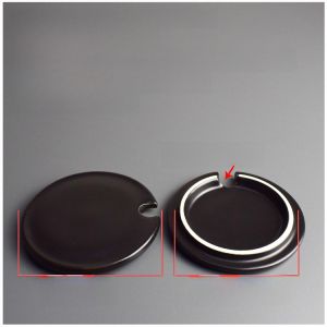 Black Ceramic Cup Cover Magic Color Changing Mug Full Lid Universal round Home Use Yellow Blue Orange Lid Kitchen Diningware