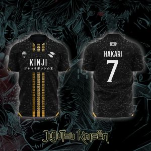 Bandai | 2026 Bandai Jujutsu Kaisen Anime KINJI HAKARI NO.7 3D Print Football Jersey for Mens Tshirt Summer Sports Casual Tees Kids Y2k