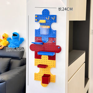 Indoor Entrance Puzzle Hole Board Storage Rack Dog Leash Pet Supplies Display Shelf Simple Style Plastic No Installation Needed