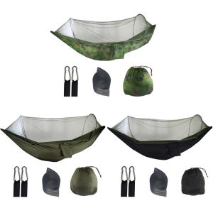 [Uetech] Camping Hammock with Mosquito Net Portable Hammock with Tree Straps for Camping Backpacking Travel Backyard