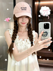 JIFANPAUL | Pink Female Large Fit Visored Cap Sunscreen
