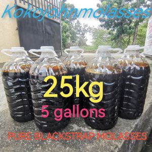 25kg/5 GALLONS(NORTH LUZON ONLY) ) PURE BLACKSTRAP MOLASSES with durable food grade container