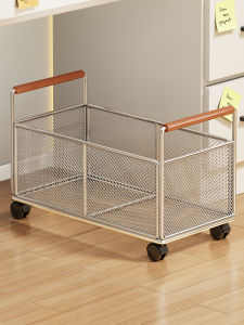 MENGBINFEN | Moveable Under-table Book Storage Shelf