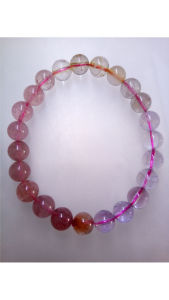 超八水晶手串 (gold rutile red strawberry amethyst) super 8 s8 crystal bracelet 8mm