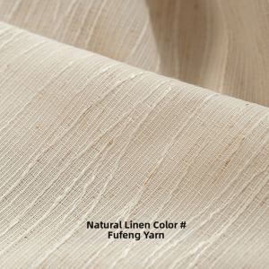 DIHUANTUO | Translucent but Not See-Through Linen Colored Cotton-Linen Window Sheer Curtain