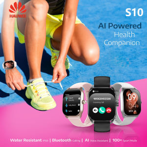 HAUWEI Smartwatch S10 Ai Voice IPS 2.3” Bluetooth Calls 100+ Sports Modes Long-lasting IP68 Battery Dan Wanita Pengawasan Tekanan Darah Panggilan Bluetooth IP68 Waterproof NFC GPS Dapat Mengubah Kertas Dinding Pengawasan Detak Jantung Jam Pintar Android