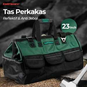 TOOL BAG TAS PERKAKAS MULTIFUNGSI TAS ALAT TUKANG TEKNISI LISTRIK BAHAN KUAT 14-23 INCH