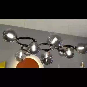 Nordic Glass Ball Pendant Lights For Living Room Dining Room Kitchen Black/Gold Hanging Light Design Decoration Bulb Included