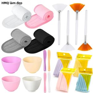 Bộ Cọ Trang Điểm Làm Đẹp Tự Làm Kèm Bát Và Thìa - Dụng Cụ Chăm Sóc Da Trang Điểm Pha Kem Bùn Mặt Nạ Dụng Cụ Trộn Cao Su