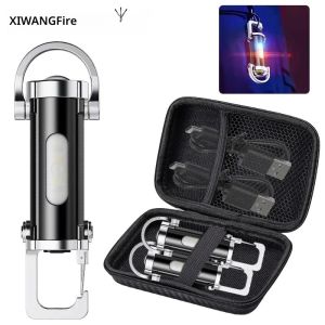 ไฟฉายพวงกุญแจ EDC ขนาดเล็ก-ไฟทํางาน COB โคมไฟฉุกเฉินแบบพกพาไฟฉายมือถือสําหรับการเดินป่า แสงความปลอดภัยในการป้องกันตัวเอง