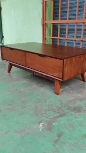 (FREE Installation+Delivery) KBS Fridda  FULL SOLID WOOD Coffee Table / 2 Large Drawers / W120 x D60 x H41 cm