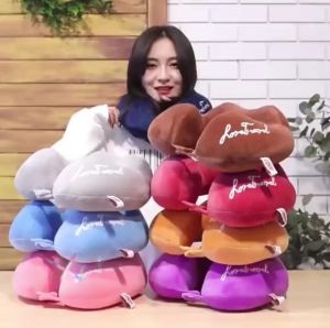 Bantal Leher Dewasa Love Travel: Bantal Sandar Kepala Santai Berkualitas SNI