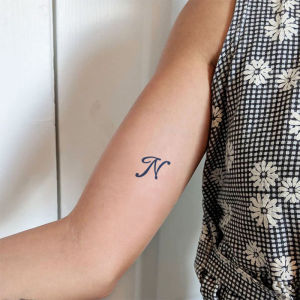 Gattoo [Initial Letter Series] Two-Week Non-Reflective Advanced Inkbox Tattoo Sticker