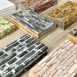 5mx70cm Roll Wallpaper 3D Self Adhesive Retro Wall Sticker Waterproof Foam Brick Sticker Wall Decor