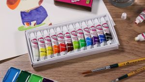 Master Art สีน้ํา สีน้ําเทมพาร่า 3 มล. 12 สี จํานวน 1 กล่อง