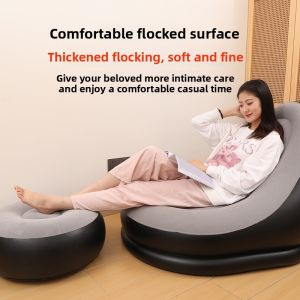 Portable Outdoor Camping Inflatable Sofa Air Mattress Lounger Chair Music Festival Supplies Afternoon Nap Ideal for Adults